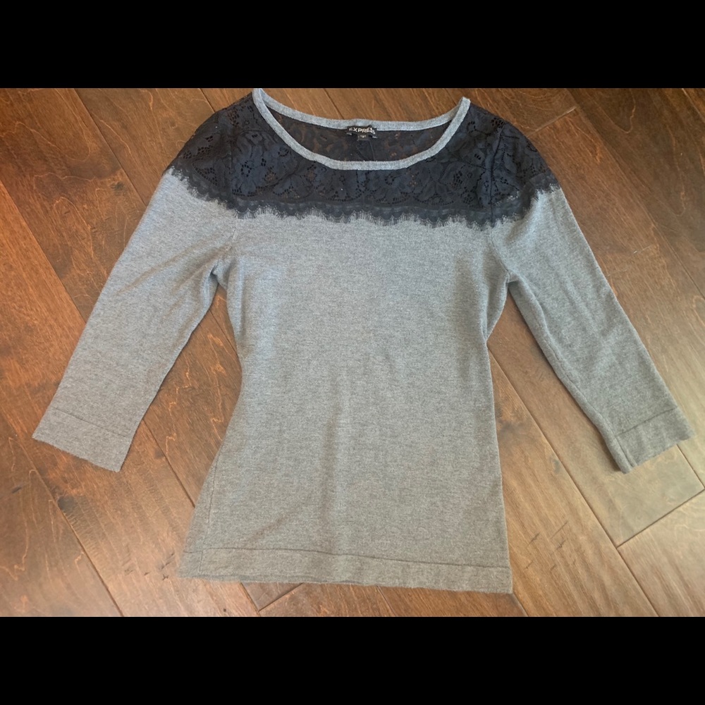 Express lace detail top